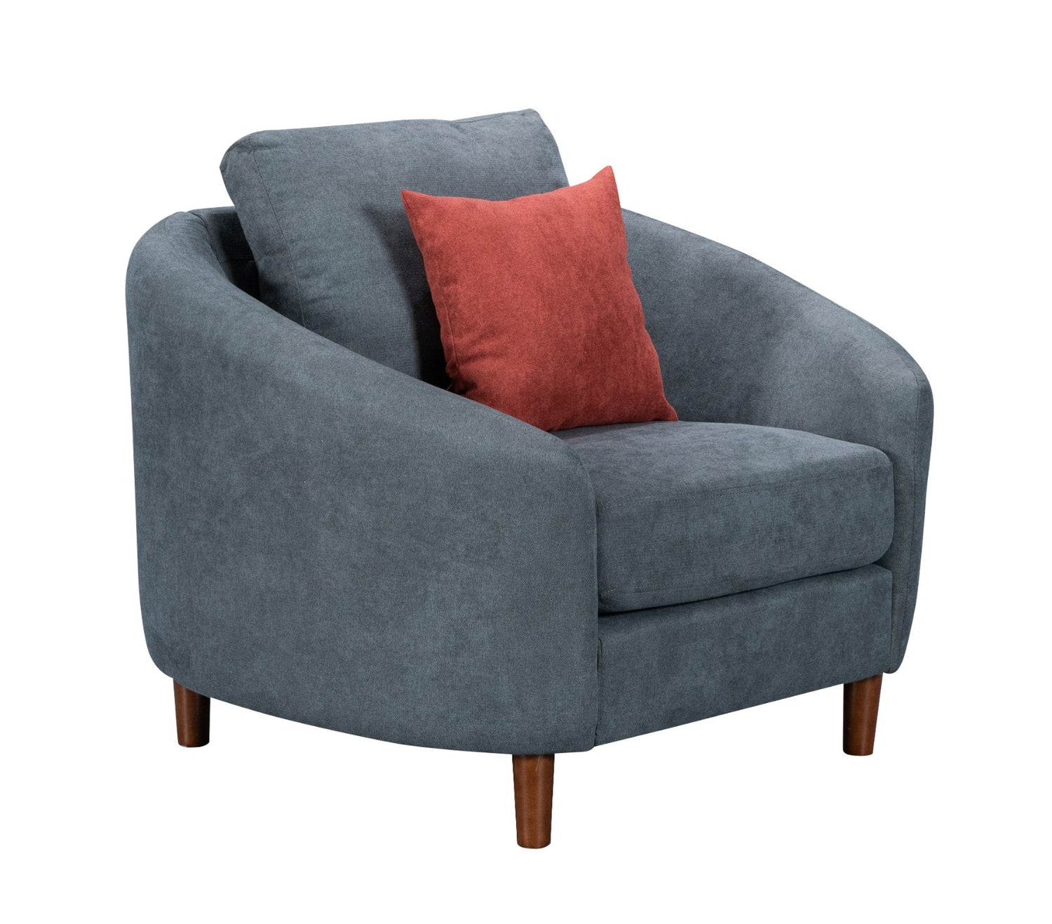 Crownworld Grey Fabric Chair - Premium from Crownworld Furniture - Just $600! Shop now at Crownworld Furniture