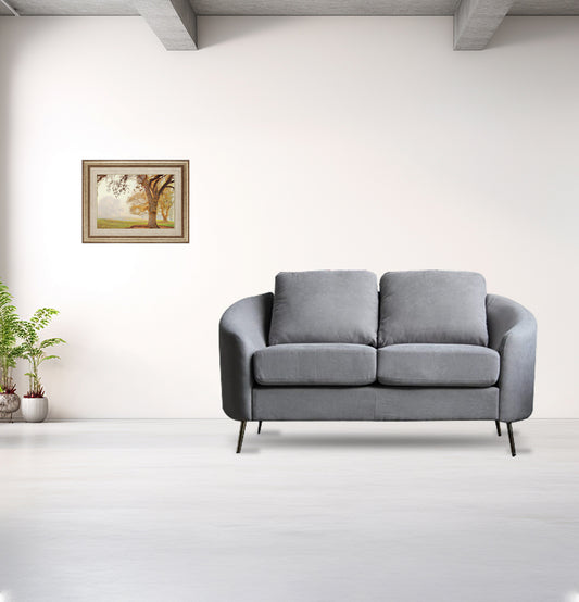 Crown World Two Seater Loveseat in Grey Color