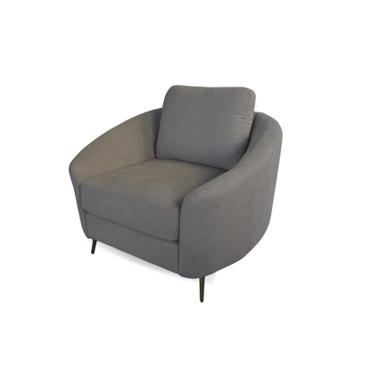 Crown World Single Loveseat in Grey Color