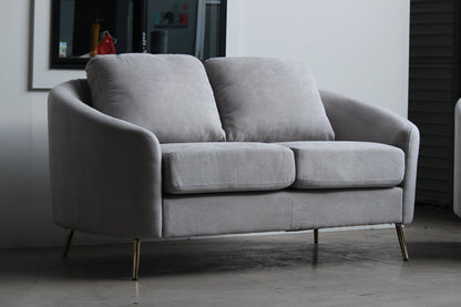 Crown World Two Seater Loveseat in Grey Color