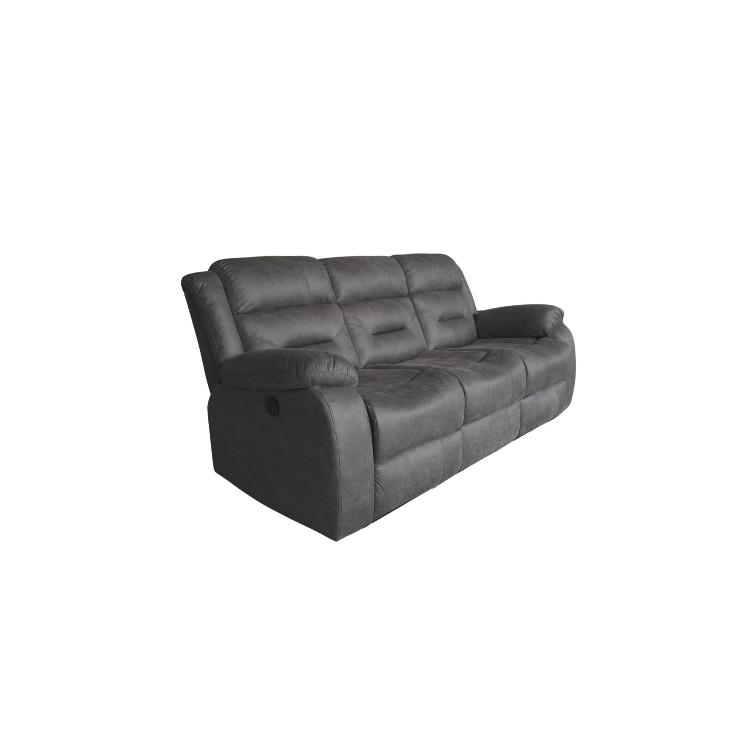 Crown World Three Seater Recliner in Grey Color