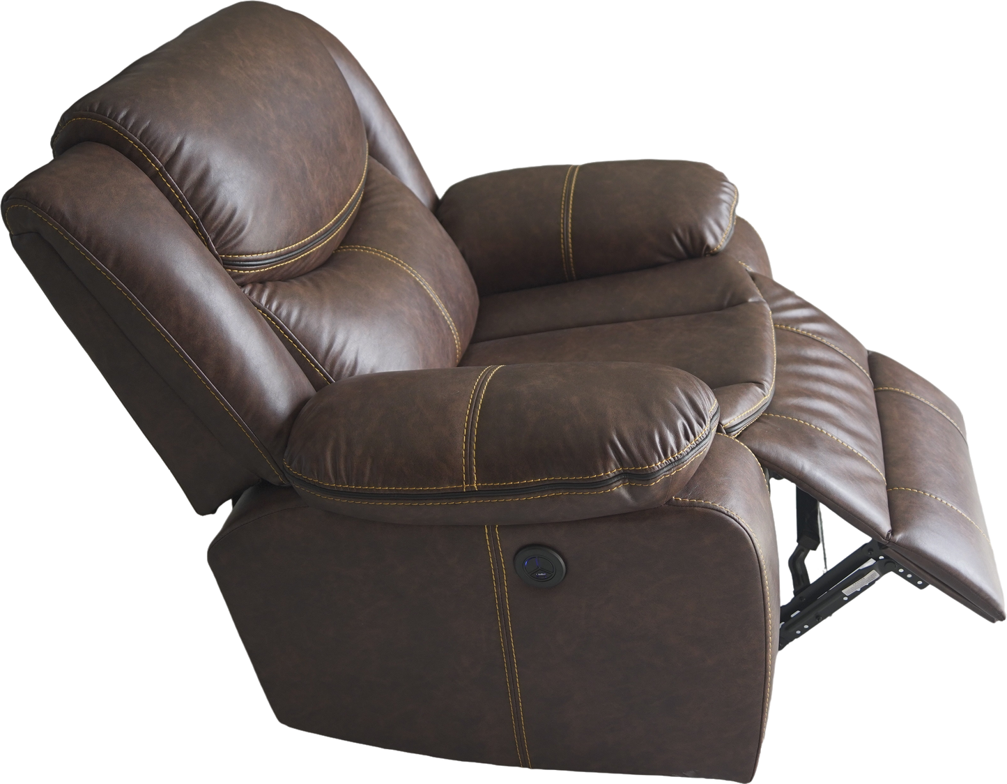 Crown World Air Leather Single Seater Recliner in Brown Color